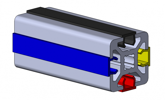 Abdeckprofil für Nut 6, Aluminiumprofil, Systemprofil, Maschinenbauprofil Aluminiumprofil, Systemprofil, Aluprofil, Maschinenbauprofil, Raster 20, Raster 30, Raster 40, Raster 45, Raster 50, Nut 6, Nut 8, Nut 10, Profilzubehör
