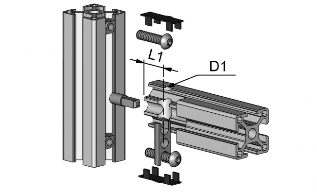 Schnellspannverbinder, SV, Nutverbinder, Innenverbinder, Hülsenverbinder, Ankerverbinder, Querverbinder