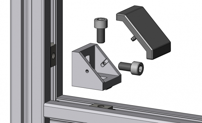 Winkel, Eckwinkel, Winkelverbinder, Gusswinkel, Aluwinkel, Verbinder, Verbindungselement, Knotenelement