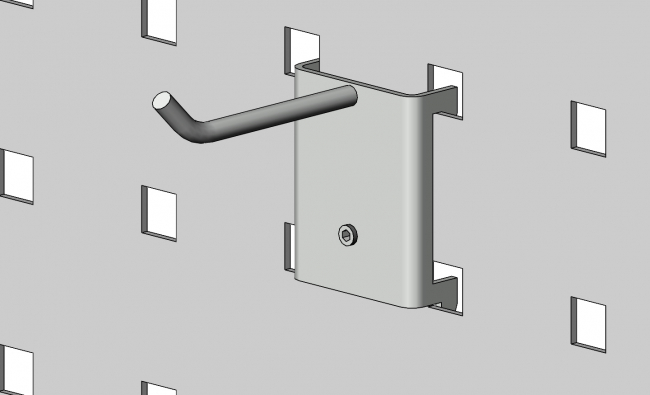 Haken, Aufhängung, Lochblech, Zubehör, Einhängen, Aufhängen, Werkzeugmanagement, Lochblech, Lochwand, Einhängewand, Hakenwand, Ordnung am Arbeitsplatz