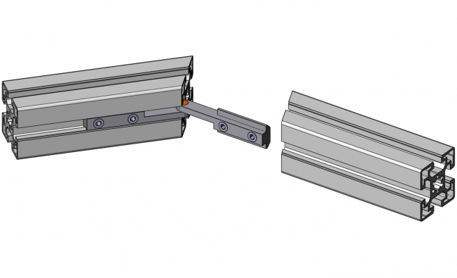 Scharnier, Diagonalverbinder, Winkelverbinder, Nutverbinder, Nutwinkel, Nutklemme