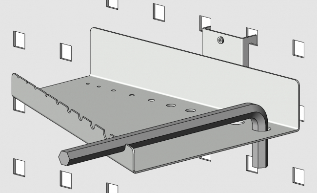 Werkzeughalter, Toolholder, Werkzeugmanagement, Lochblech, Lochwand, Einhängewand, Hakenwand, Ordnung am Arbeitsplatz
