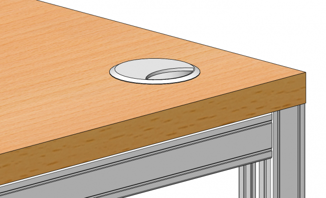 Kabeldurchlass rund, Durchlass, Durchführung, Kabel, Tülle