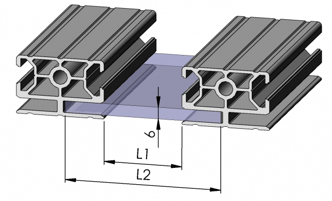Klemmprofil 2N Nut 8, Einfassprofil, Rahmenprofil Klemmprofil 2N Nut 8, Einfassprofil, Rahmenprofil, Endprofil, Eckprofil, Aluminiumprofil, Systemprofil, Aluprofil, Maschinenbauprofil, Raster 30, Nut 8