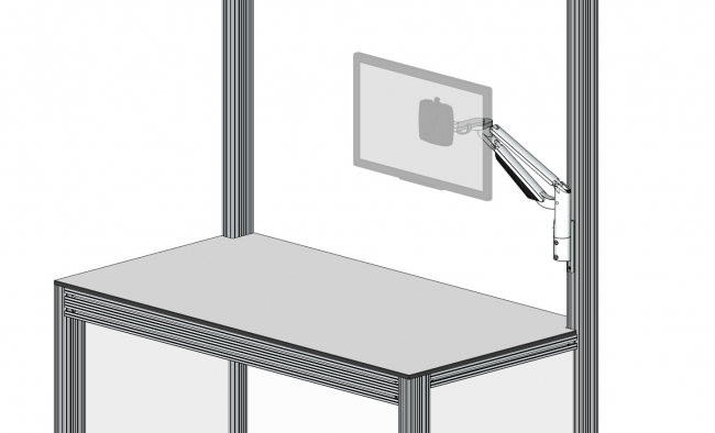 VESA Adapter, Schwenkarm, Ergolift, Monitor Wandhalterung, Monitor Tischhalterung, TV Lift, Monitorständer, Konferenzraum, Büro, Monitorhalterung Vollbeweglich, Monitor Arm Tischhalterung für Monitore, Bildschirme bis zu 27 Zoll, 8kg Belastbarkeit pro Arm
