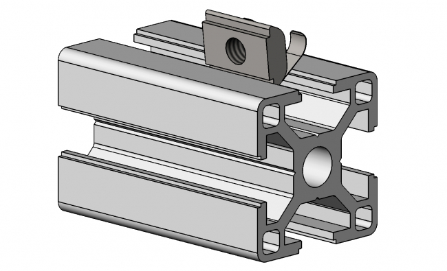Nutenstein einschwenkbar Nut 8, Gewindeplatte, Rhombusstein Profilzubehör, NS, N-Stein, Gewindeplatte, Rhombusstein, Aluprofiltechnik