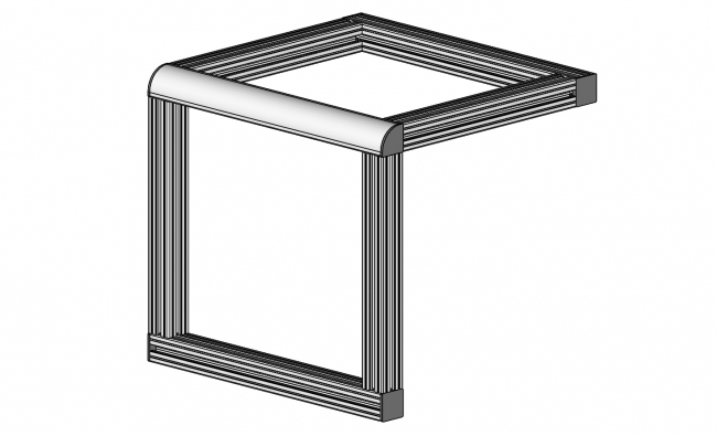 Profil 45 x 45 Radius, Aluminiumprofil, Systemprofil, Maschinenbauprofil Profil 45 x 45 Radius, Profil 45, Profil, Radius, Grundprofil