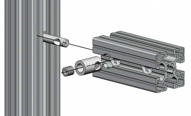 Schnellspannverbinder, SV, Nutverbinder, Innenverbinder, Hülsenverbinder, Ankerverbinder, Querverbinder, Längsverbinder, Parallelverbinder