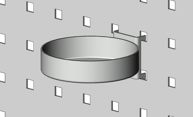 Sammelbehälter, Greifschale, Werkzeugmanagement, Lochblech, Lochwand, Einhängewand, Hakenwand, Ordnung am Arbeitsplatz