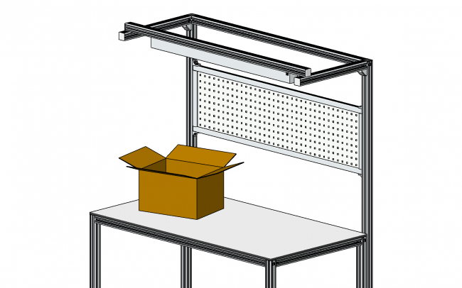 Werkbank, Montageplatz, Logistikplatz, Logistikarbeitsplatz, Versandplatz, Systemplatz, Modular, Arbeitstisch, Arbeitsstation