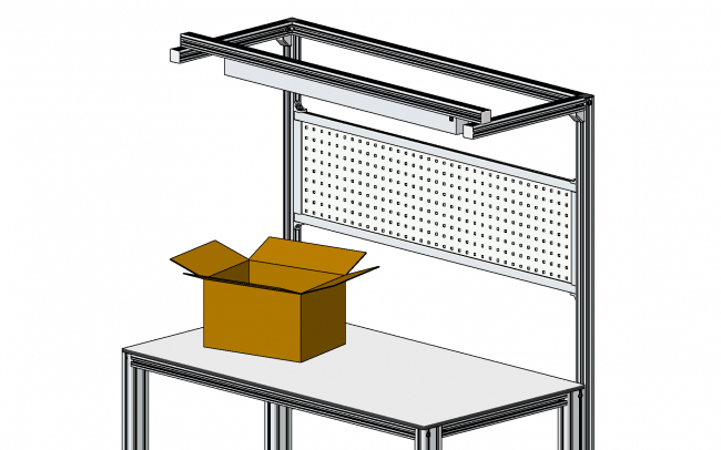 ergonomischer Arbeitsplatz, Ergonomie, Gesundheit am Arbeitsplatz, Logistikplatz, Logistikarbeitsplatz, Versandplatz, Werkbank, Systemplatz, Montageplatz, Modular, Arbeitstisch, Arbeitsstation