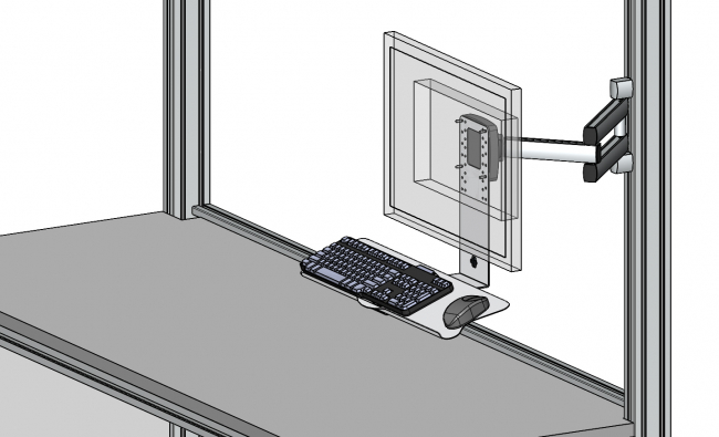 VESA Adapter, Schwenkarm, Ergolift, Monitor Wandhalterung, Monitor Tischhalterung, TV Lift, Monitorständer, Konferenzraum, Büro, Monitorhalterung Vollbeweglich, Monitor Arm Tischhalterung für Monitore, Bildschirme bis zu 27 Zoll, 8kg Belastbarkeit pro Arm