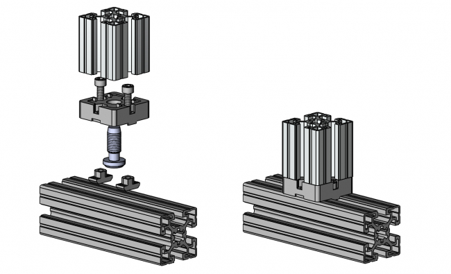 90 Grad Verbinder, Stoßverbinder, T-Verbinder