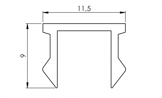 Abdeckprofil für Nut 10, Aluminiumprofil, Systemprofil, Maschinenbauprofil Aluminiumprofil, Systemprofil, Aluprofil, Maschinenbauprofil, Raster 20, Raster 30, Raster 40, Raster 45, Raster 50, Nut 6, Nut 8, Nut 10, Profilzubehör