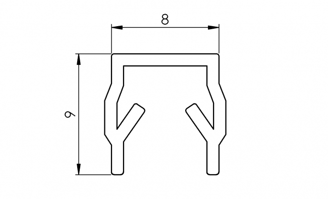 Abdeckprofil für Nut 8, Aluminiumprofil, Systemprofil, Maschinenbauprofil Aluminiumprofil, Systemprofil, Aluprofil, Maschinenbauprofil, Raster 20, Raster 30, Raster 40, Raster 45, Raster 50, Nut 6, Nut 8, Nut 10, Profilzubehör