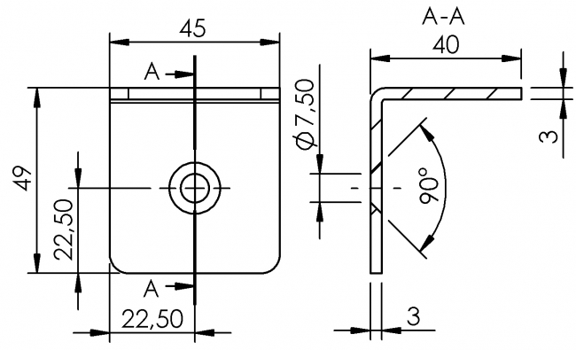 Anschlagwinkel, Anschlag, Stopper Anschlag, Stopper, Begrenzung, Halt