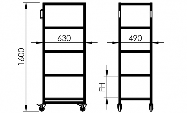 Systemwagen für Eurobehälter, Packaging, Materialbereitstellung, Logistik, Intralogistik, Kommissionierwagen, Supermarktwagen