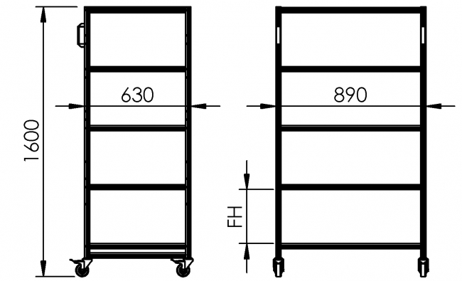 Systemwagen für Eurobehälter, Packaging, Materialbereitstellung, Logistik, Intralogistik, Kommissionierwagen, Supermarktwagen