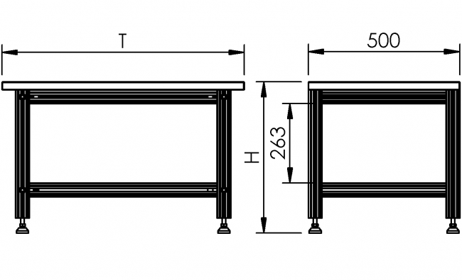 Zustelltisch, Anstelltisch, Druckertisch, Logistikplatz, Logistikarbeitsplatz, Versandplatz, Werkbank, Systemplatz, Montageplatz, Modular, Arbeitstisch, Arbeitsstation