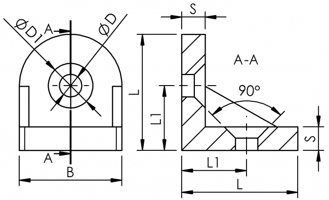 Druckgusswinkel halbrund, Winkel, Eckwinkel, Winkelverbinder Winkel, Eckwinkel, Winkelverbinder, Gusswinkel, Aluwinkel, Verbinder, Verbindungselement, Knotenelement