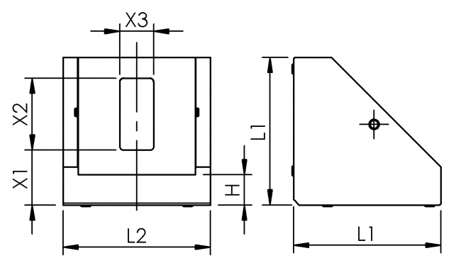 Druckgusswinkel mit Noppen, Eckwinkel, Winkelverbinder, Winkel Winkel, Eckwinkel, Winkelverbinder, Gusswinkel, Aluwinkel, Verbinder, Verbindungselement, Knotenelement