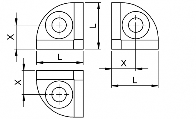 Eckwinkel rund, Rundwinkel, Winkel, Eckwinkel Rundwinkel, Winkel, Eckwinkel, Winkelverbinder, Gusswinkel, Aluwinkel, Verbinder, Verbindungselement