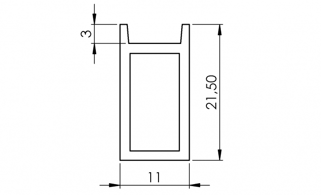 Einlegeprofil für Schiebetür, Systemprofil, Maschinenbauprofil Aluminiumprofil, Systemprofil, Aluprofil, Maschinenbauprofil, Raster 30, Nut 8