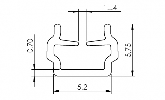 Einfassprofil Nut 6, Flächenelement, Türenelement Flächenelement, Türenelement, Platten, Schreiben, Schutzeinhausung, einfassen, Klemmen, Dichten, Fixieren