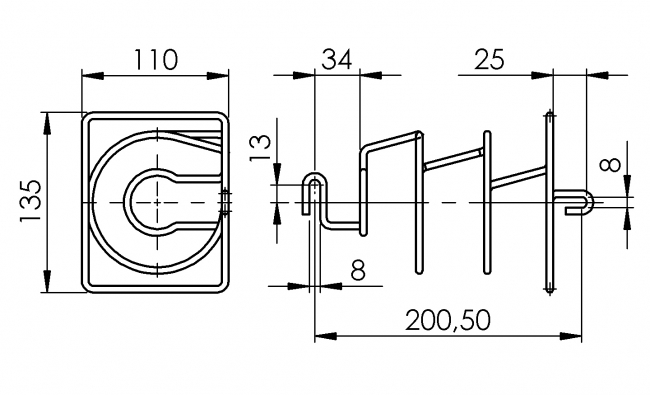 Flaschenhalter Draht, Getränkehalter, Dosenhalter, Tetrapack