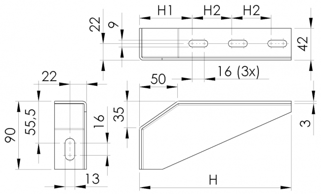 Fundamentwinkel Re/Li, Bodenwinkel, Träger, Bodenbefestigung Konsole, Tragarm, Bodenwinkel, Stütze, Träger, Wandbefestigung, Bodenbefestigung, Fixierung