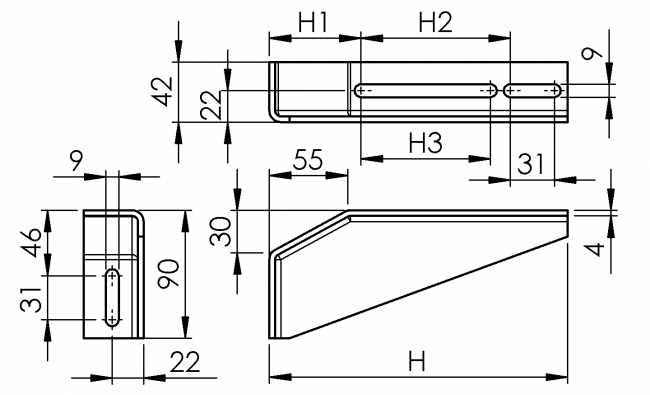 Fundamentwinkel Re/Li, Bodenwinkel, Träger, Bodenbefestigung Konsole, Tragarm, Bodenwinkel, Stütze, Träger, Wandbefestigung, Bodenbefestigung, Fixierung