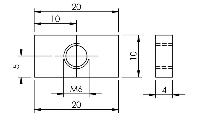 Nutenstein, Platte, Lochplatte