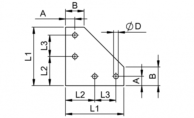 Halteplatte 90°, Halteplatte, Halter, Platte, Lasche, Verbinder