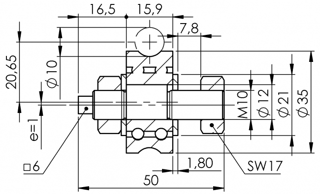 Laufrolle exzentrischer Zapfen, Lineartechnik, Schlitten, Linearrollen Lineareinheit, Lineartechnik, Schlitten, Linearrollen, Linearschlitten, Gleitschiene, Rollschiene, Lastschlitten