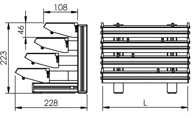 Greifbehälter, Materialbereitstellung, Greifrinne, Sichtlagerkästen, Greifschalen, Schraubenkasten
