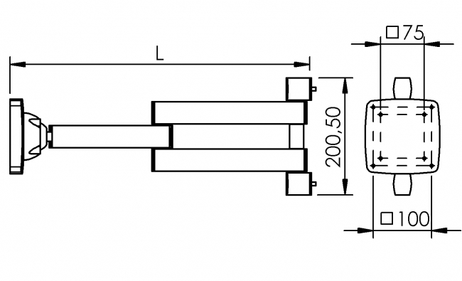 VESA Adapter, Schwenkarm, Ergolift, Monitor Wandhalterung, Monitor Tischhalterung, TV Lift, Monitorständer, Konferenzraum, Büro, Monitorhalterung Vollbeweglich, Monitor Arm Tischhalterung für Monitore, Bildschirme bis zu 27 Zoll, 8kg Belastbarkeit pro Arm
