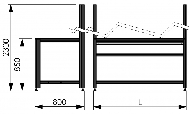 Logistikplatz, Logistikarbeitsplatz, Versandplatz, Werkbank, Systemplatz, Montageplatz, Modular, Arbeitstisch, Arbeitsstation
