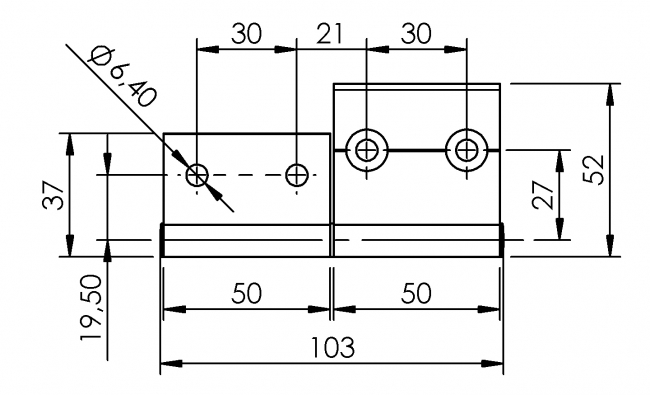 Scharnier 30/45 innenliegend aushängbar, Angel, Gelenk, Beschlag Angel, Gelenk, Beschlag, Drehgelenk, Haspe