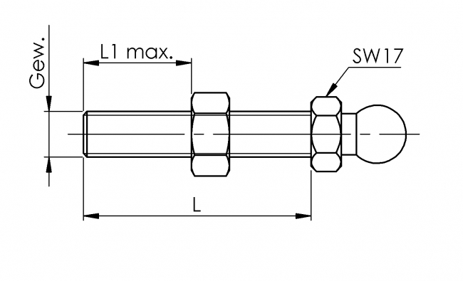 Spindel für Gelenkfuß, Gewindefuß, Gewindespindel Gewindefuß, Fuß, Rund, M12, Kugelkopfgelenk, Gewindespindel, M8, Ständer, Tischfuß, Gestellfuß