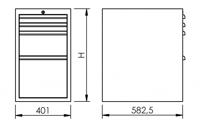 Schubladenschrank, Unterbaukasten, Unterbauschublade, Arbeitsplatz-System, Tisch-Unterbau, Schubladen, Hängeblock, Arbeitsplatz,  Schubladenblock, Schubladenmagazin, Schubladenschrank, Schubladensystem, System, Systeme, Unterbau, Werkzeugschrank