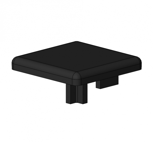 Abdeckkappe Quadrat für Nut 6 und 8, Profilzubehör, Aluminiumprofil, Systemprofil Profilzubehör, Aluminiumprofil, Systemprofil, Aluprofil, Maschinenbauprofil, Raster 20, Raster 30, Raster 40, Raster 45, Raster 50, Nut 6, Nut 8, Nut 10