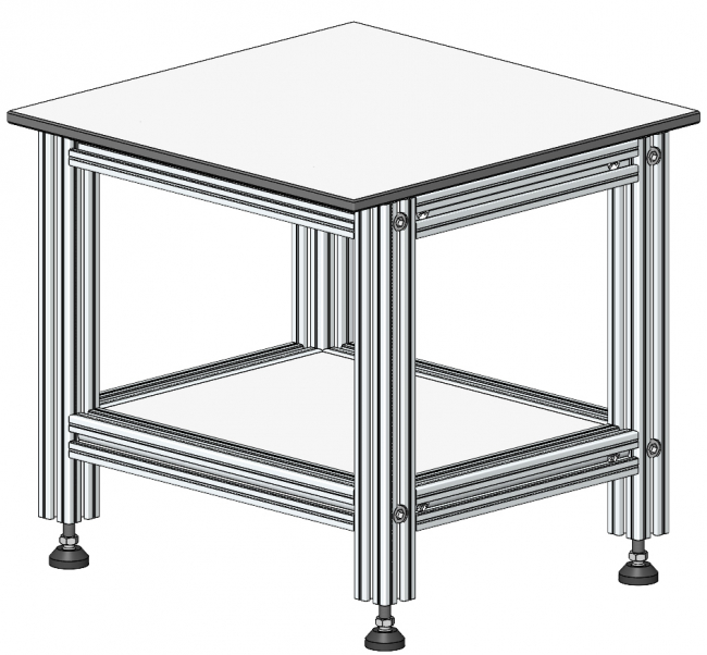Zustelltisch, Anstelltisch, Druckertisch, Logistikplatz, Logistikarbeitsplatz, Versandplatz, Werkbank, Systemplatz, Montageplatz, Modular, Arbeitstisch, Arbeitsstation