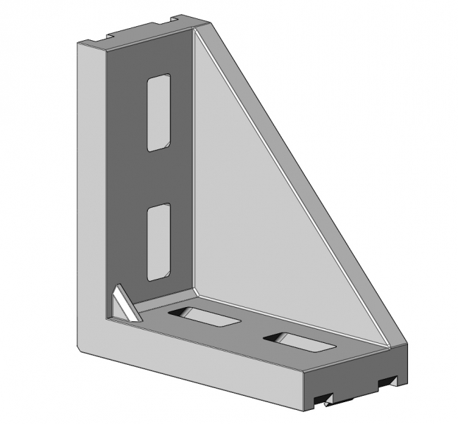 Druckgusswinkel lang, Winkel, Eckwinkel, Winkelverbinder Winkel, Eckwinkel, Winkelverbinder, Gusswinkel, Aluwinkel, Verbinder, Verbindungselement, Knotenelement