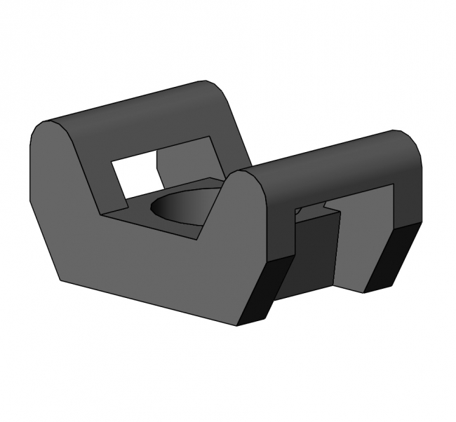 Kabelblock 1-Weg, Kabelbinder, Kabelführung, Schlauchführung Kabelbinder, Kabelführung, Schlauchführung, Leitungsführung, Installationselemente, Kabelfixierung, Leitungsfixierung, Kabelhalter, Zugentlastung, Kabelhalterung, Kabelklemme, Aluprofiltechnik