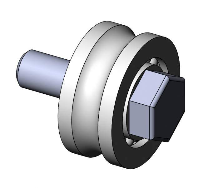 Laufrolle zentrischer Zapfen, Lineartechnik, Schlitten, Linearrollen Laufrolle mit zentrischem Zapfen, Laufrolle, Lineareinheit, Lineartechnik, Schlitten, Linearrollen, Linearschlitten, Gleitschiene, Rollschiene, Lastschlitten