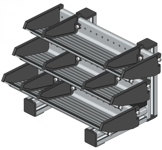Greifbehälter, Materialbereitstellung, Greifrinne, Sichtlagerkästen, Greifschalen, Schraubenkasten