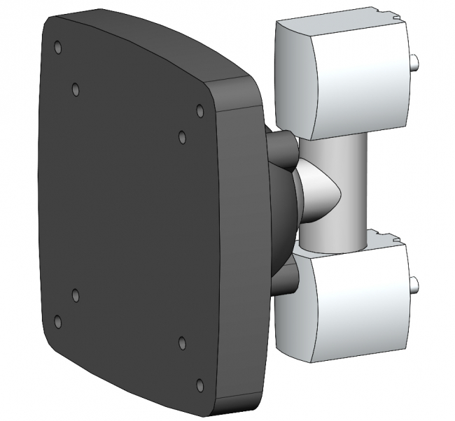 VESA Adapter, Schwenkarm, Ergolift, Monitor Wandhalterung, Monitor Tischhalterung, TV Lift, Monitorständer, Konferenzraum, Büro, Monitorhalterung Vollbeweglich, Monitor Arm Tischhalterung für Monitore, Bildschirme bis zu 27 Zoll, 8kg Belastbarkeit pro Arm