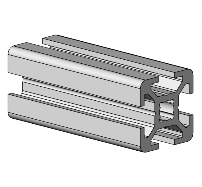 Profil 20 x 20, Profil 20, Profil, Grundprofil, Aluminiumprofil, Systemprofil, Aluprofil, Maschinenbauprofil, Raster 20, Nut 6