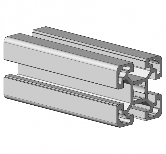 Profil 40 x 40, Profil 40, Profil, Grundprofil, Aluminiumprofil, Systemprofil, Aluprofil, Maschinenbauprofil, Raster 40, Nut 10, Aluprofiltechnik