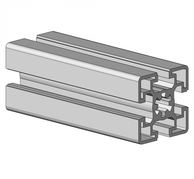 Profil 45 x 45, Profil 45, Profil, Grundprofil, Aluminiumprofil, Systemprofil, Aluprofil, Maschinenbauprofil, Raster 45, Nut 10, Aluprofiltechnik